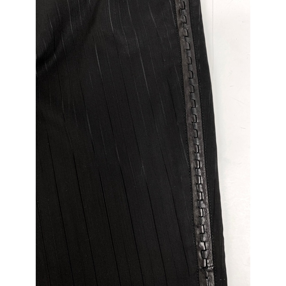 Christian Dior Luxury Pants Women's 8 Black Lambskin Trimmed Striped Lined 40 - Picture 7 of 14